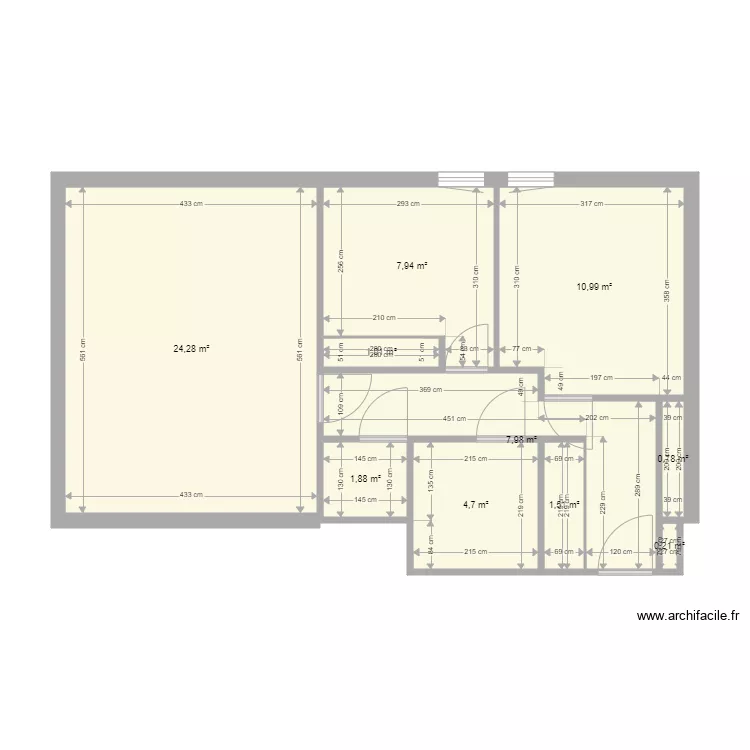 Chambre. Plan de 
