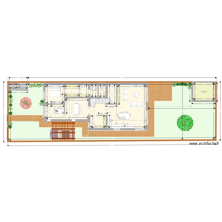 Projet B Aménagé. Plan de 0 pièce et 0 m2