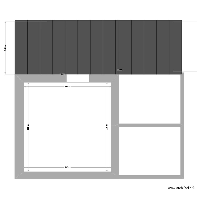 V 5.0.0 toit LANDRYBAC. Plan de 1 pièce et 36 m2