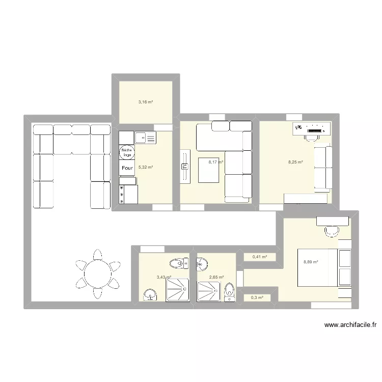 appartement tanger. Plan de 
