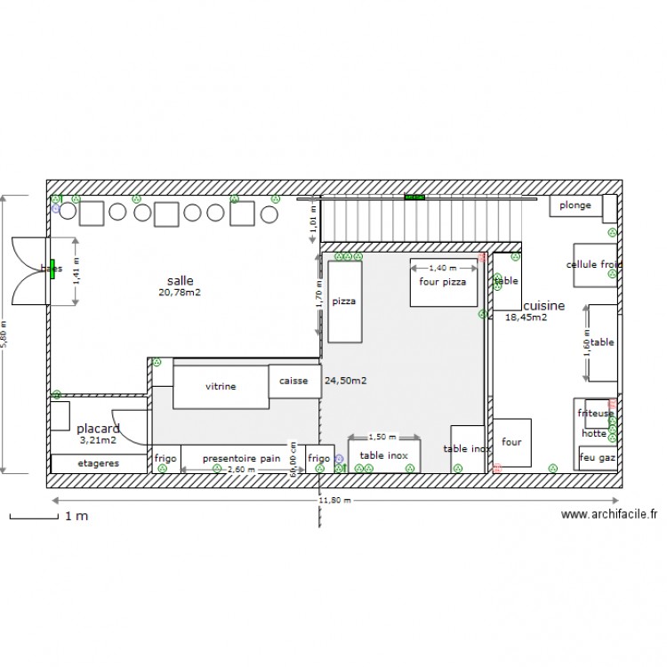 salle,office cuisine rdc 18/03 élec. Plan de 0 pièce et 0 m2