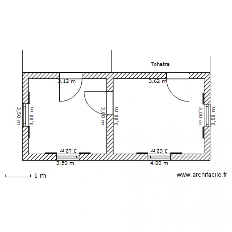 Trano vaovao. Plan de 0 pièce et 0 m2