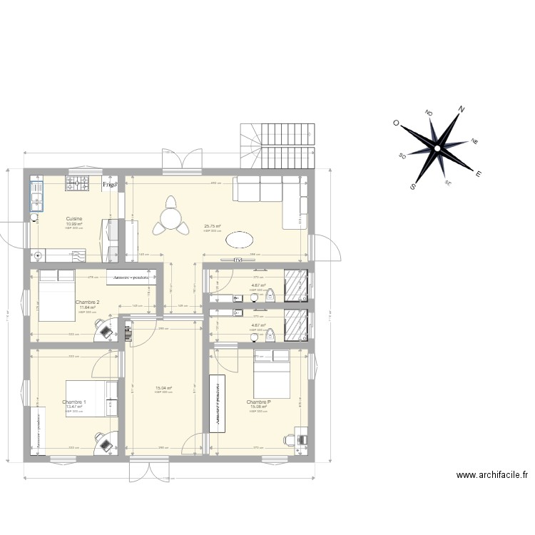 Plan logement 4 . Plan de 0 pièce et 0 m2