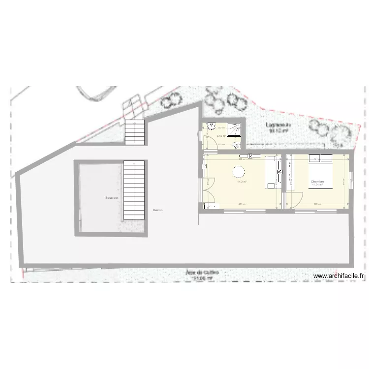 Etage ver 3. Plan de 