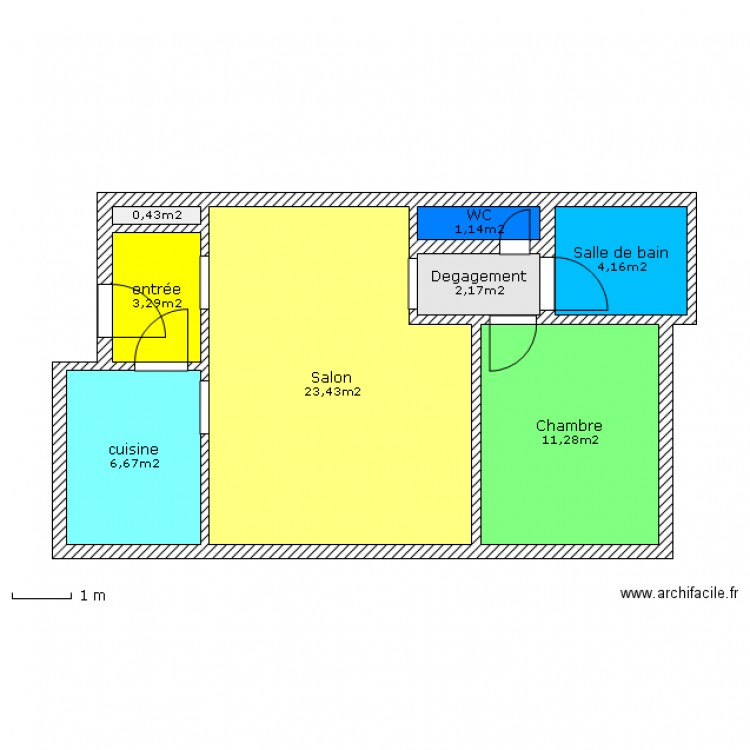 Plan actuel. Plan de 0 pièce et 0 m2