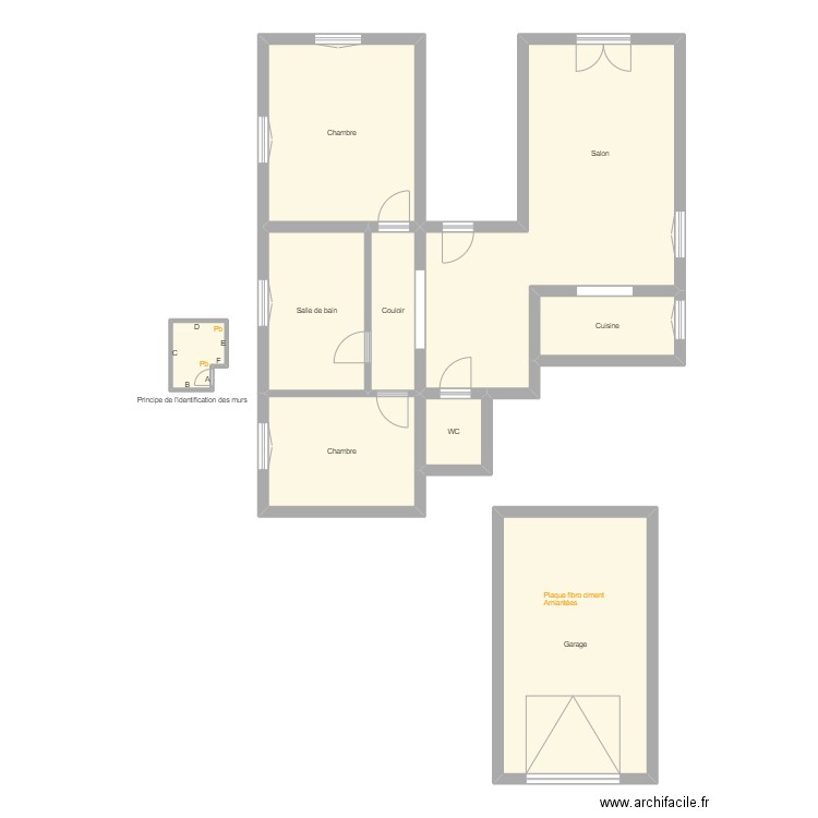 Croquis APP LAUTERBOURG . Plan de 9 pièces et 111 m2