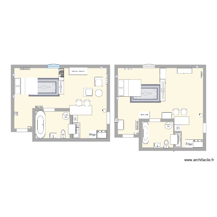 appartement Plan 4 pièces 80 m2 dessiné par lilise2001