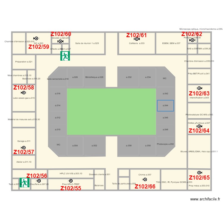 Plan batiment principal 1étage - alm. Plan de 0 pièce et 0 m2