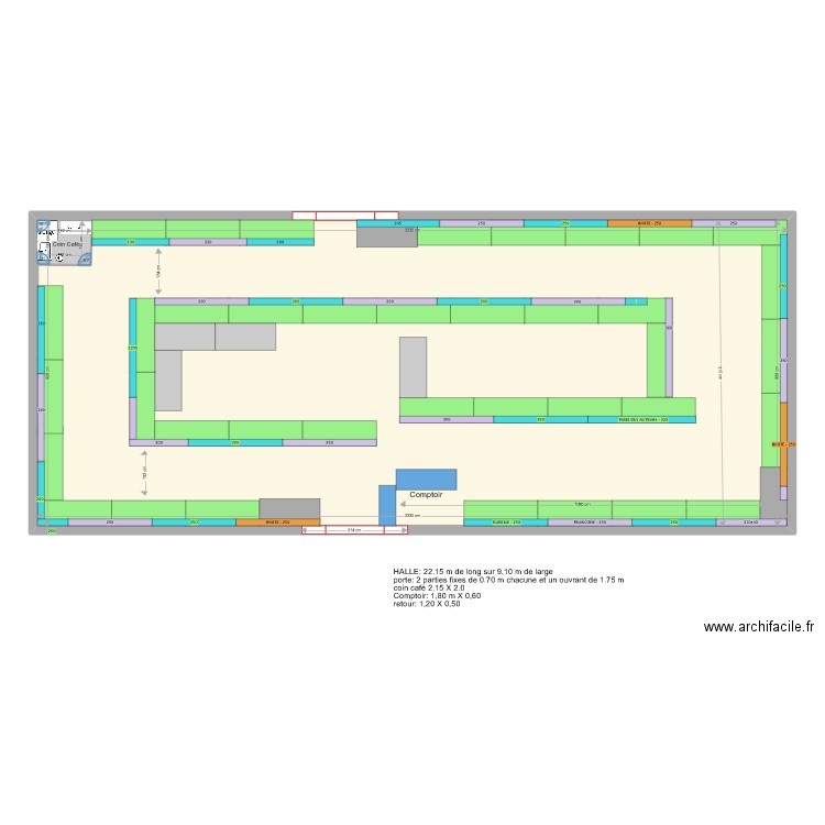 Plan HOTTE DU PERE NOEL 2022 -TABLES BOIS. Plan de 2 pièces et 205 m2