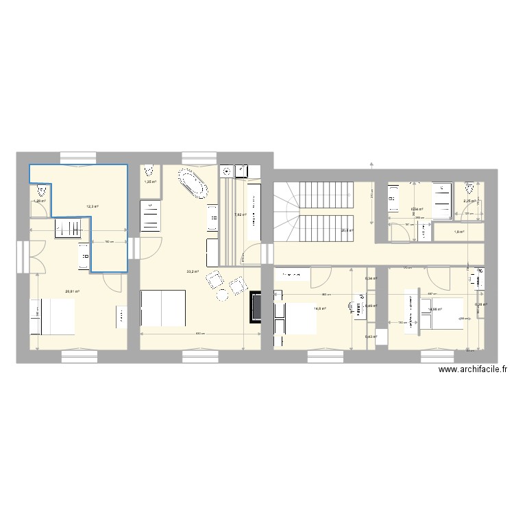 La Soudelle 1er étage   2. Plan de 0 pièce et 0 m2