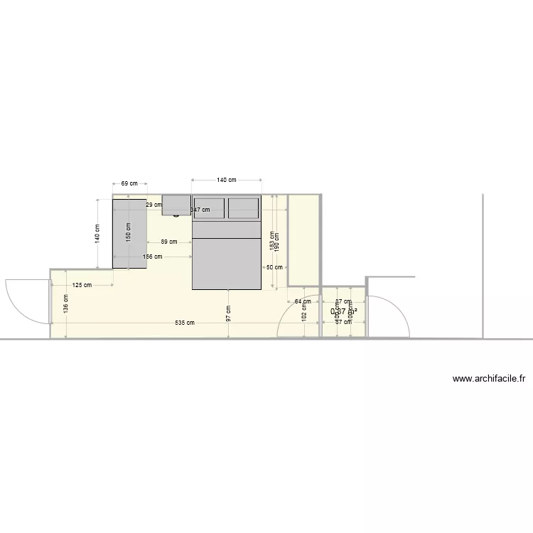 Appart Tom &eacute;tage V4. Plan de 