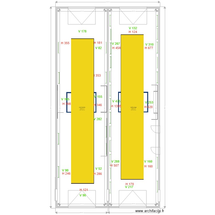 plan carrosserie Baulers. Plan de 2 pièces et 317 m2