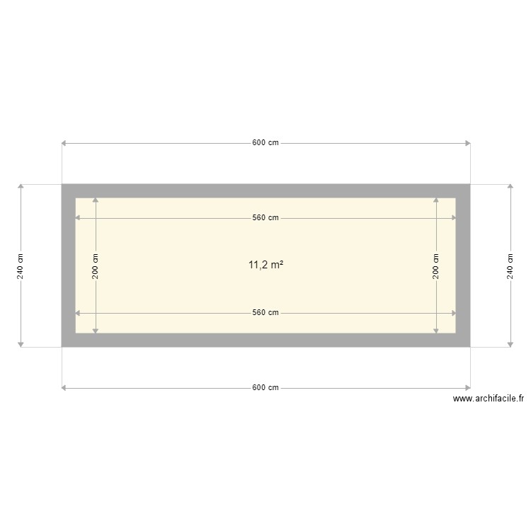 face sud. Plan de 0 pièce et 0 m2