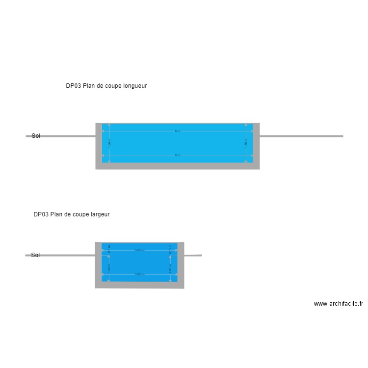 Piscine frontignan plan de coupe. Plan de 0 pièce et 0 m2