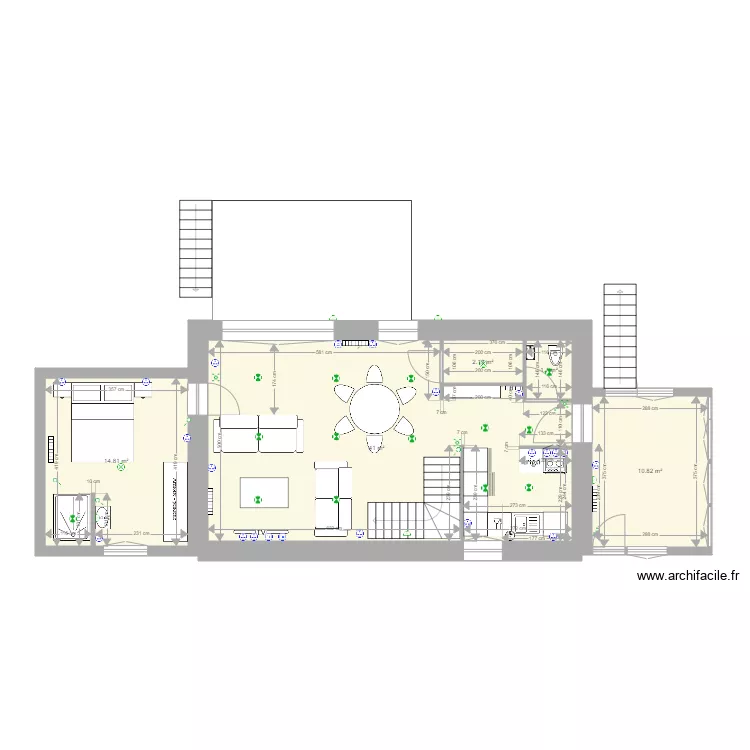 Maison Locatif Sorbiers  V4. Plan de 