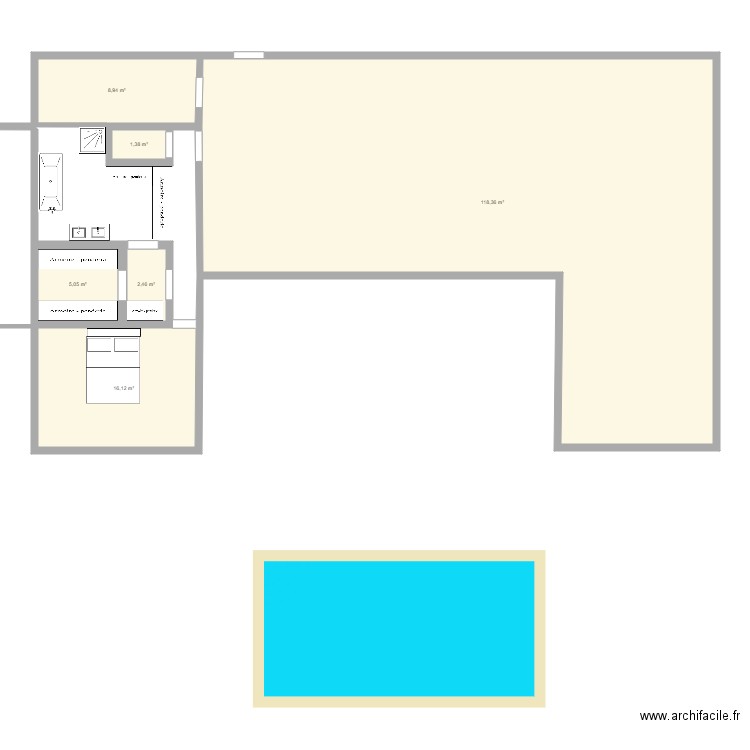 STJEAN. Plan de 6 pièces et 152 m2