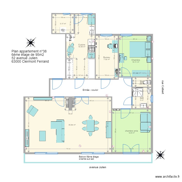 appart clermont MAJ. Plan de 0 pièce et 0 m2