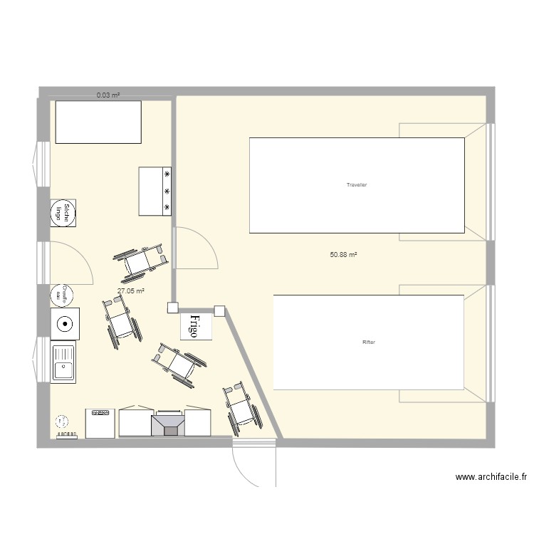 Aménagement placo fini. Plan de 0 pièce et 0 m2