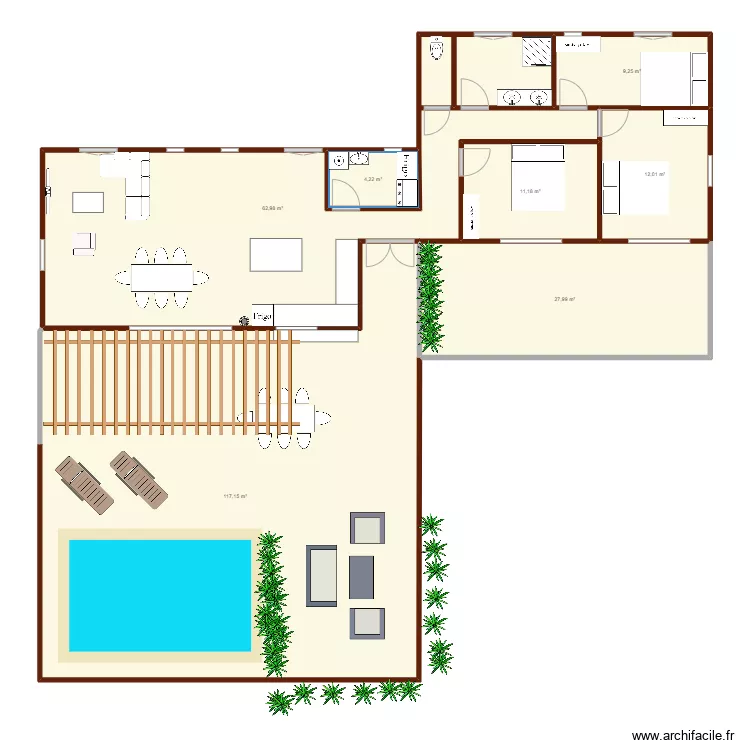 guadeloiupe 4 bungalows vierges arnaud. Plan de 