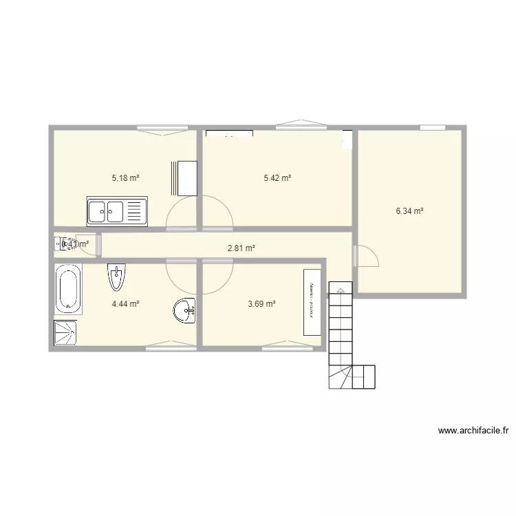 Etage Saul les chartreux. Plan de 