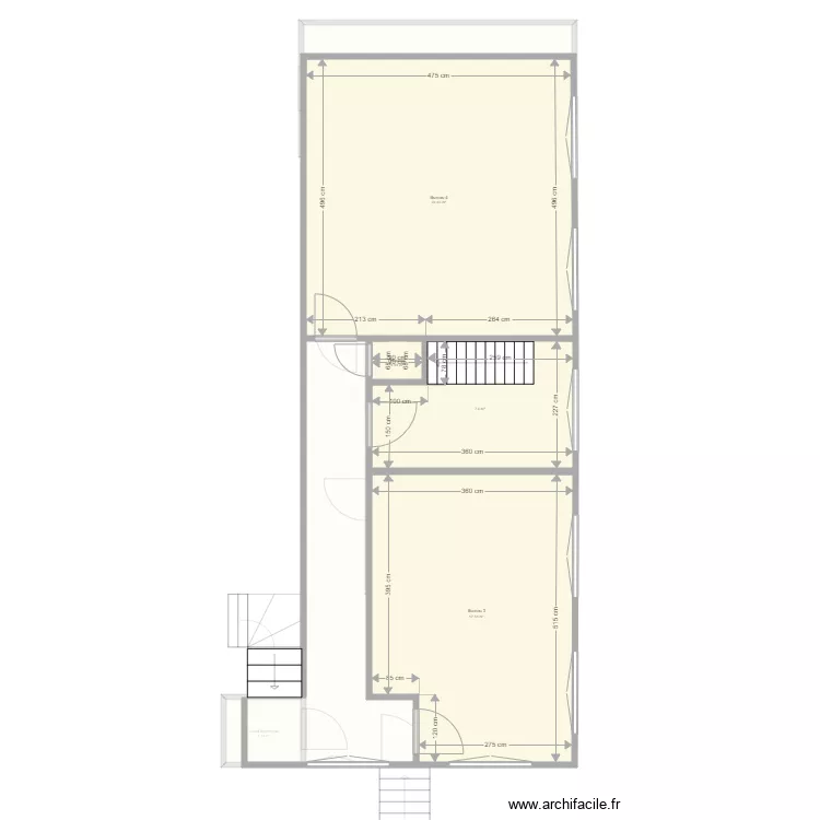 Bureaux Givry Rez de Chauss&eacute;e et etage 1. Plan de 