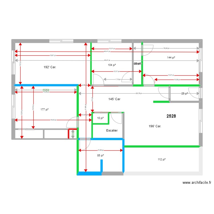 LOFT   2526  2528  2530. Plan de 39 pièces et 291 m2