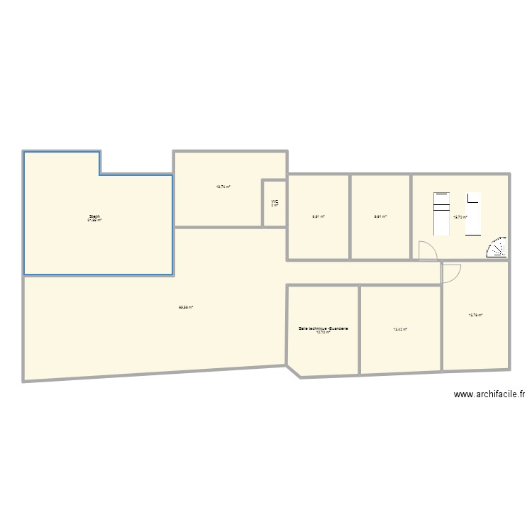 SALON 6. Plan de 10 pièces et 188 m2