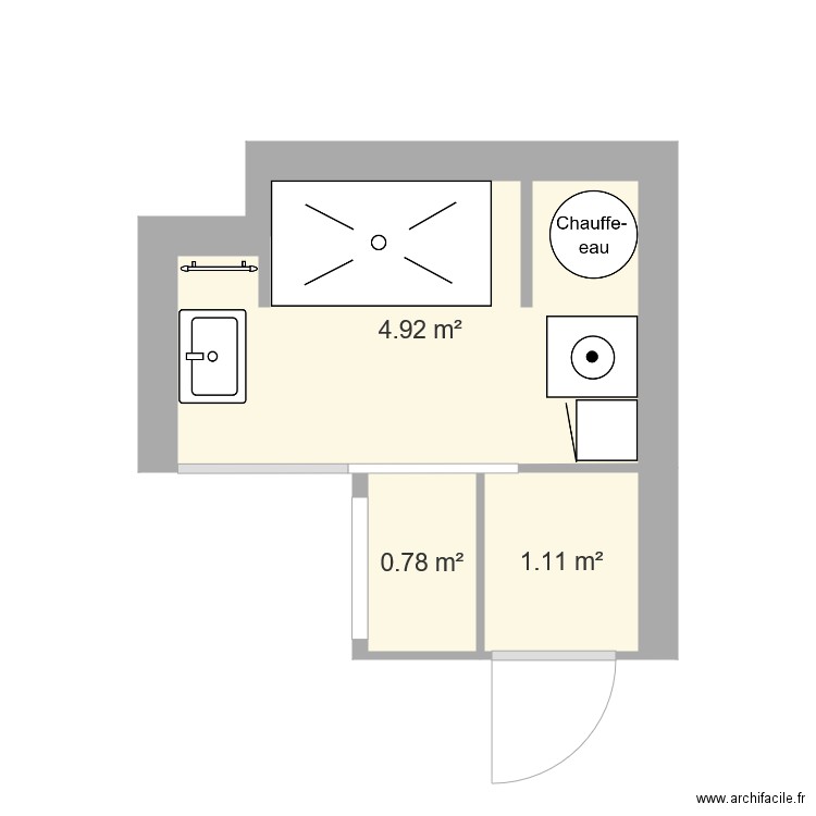 Plan Salle de bain et Placard Idée 1. Plan de 0 pièce et 0 m2