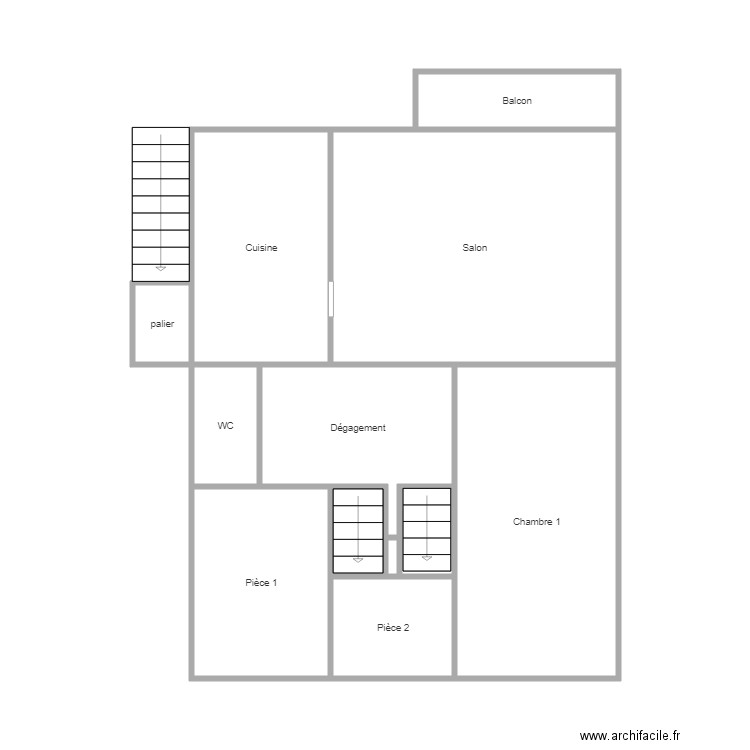 1er étage. Plan de 0 pièce et 0 m2