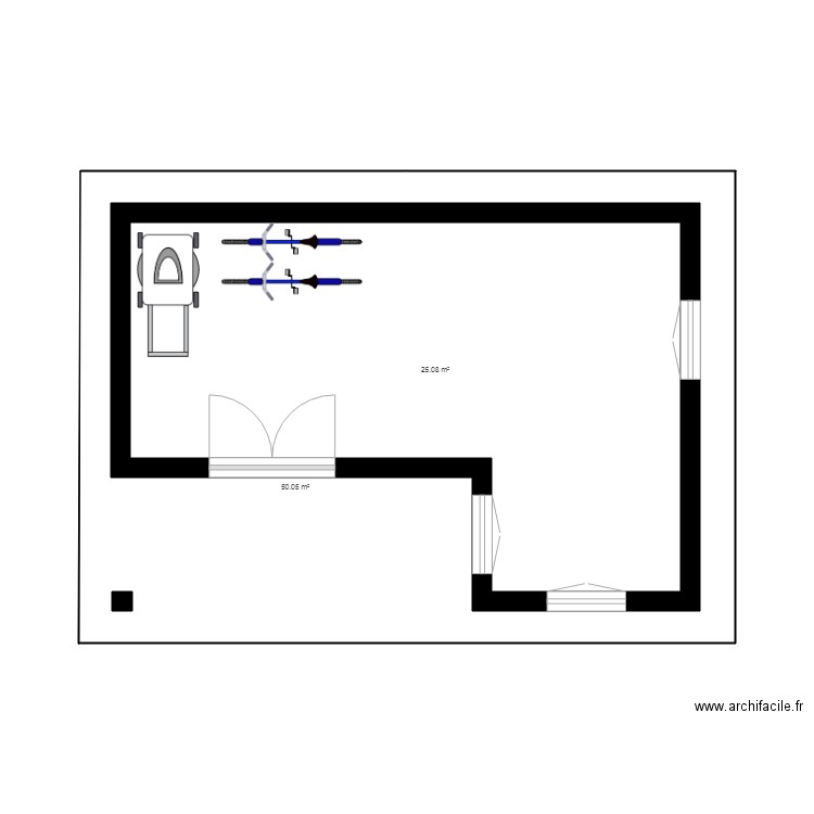 cabane. Plan de 0 pièce et 0 m2