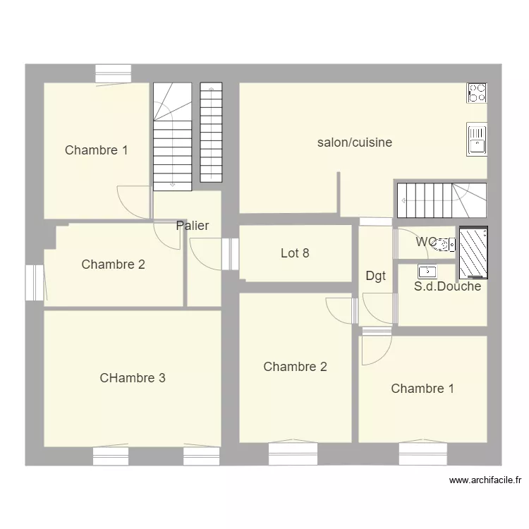 batelot. Plan de 