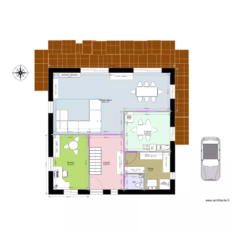 plan1 100 m carre. Plan de 