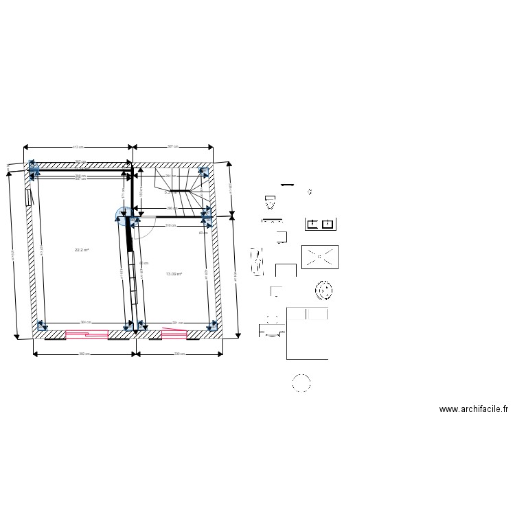 ODILE PROJET 23. Plan de 0 pièce et 0 m2