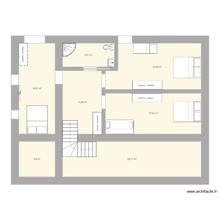 Maison Chatillon OPTION 2. Plan de 