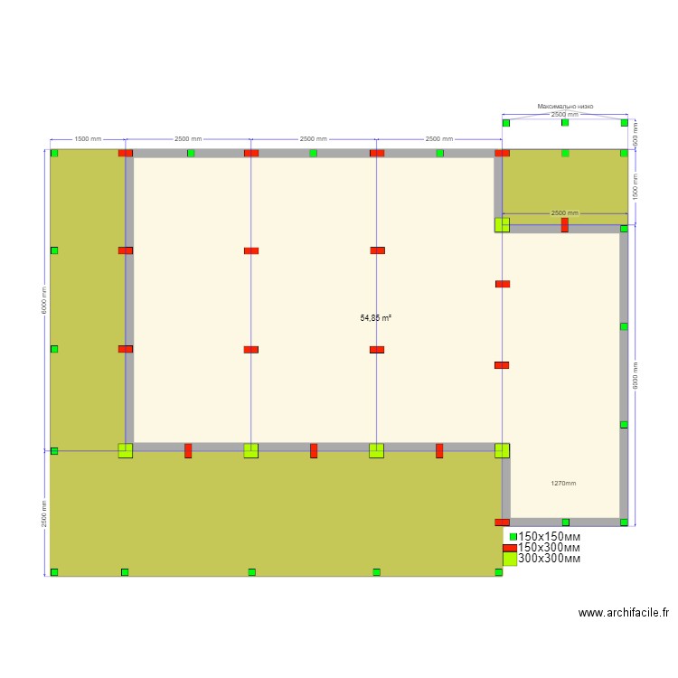 Матвейково Сваи. Plan de 9 pièces et 138 m2