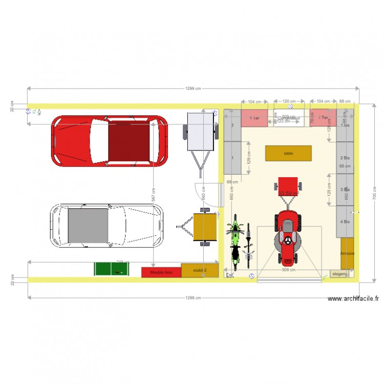 amenagement garage 2. Plan de 0 pièce et 0 m2