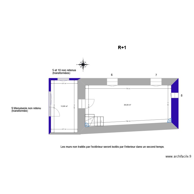 JEANBERNE. Plan de 4 pièces et 75 m2