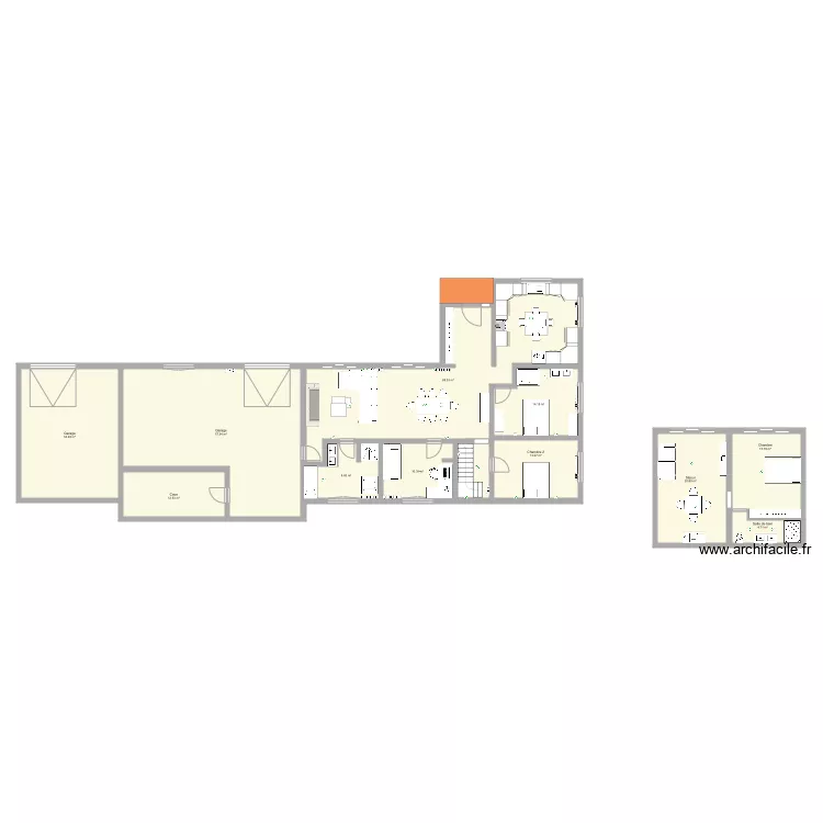 HERBISSE 10700 meublé. Plan de HERBISSE 10700 meublé. Plan de