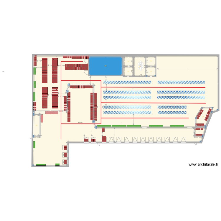 Plan frigo V2. Plan de 11 pièces et 3127 m2