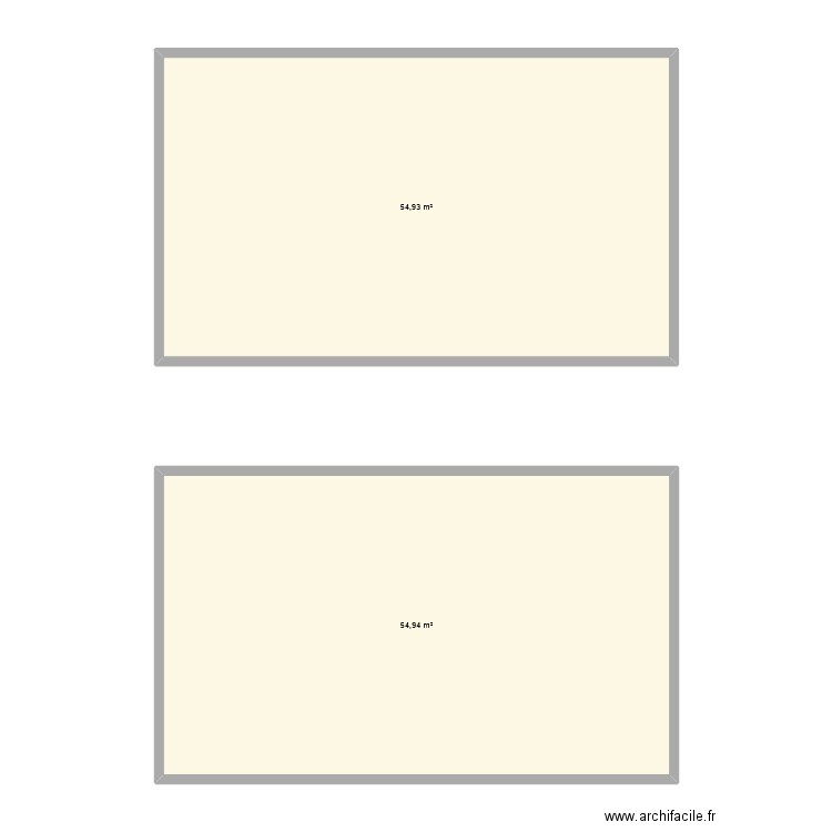 coupe etage et rdc. Plan de 2 pièces et 110 m2