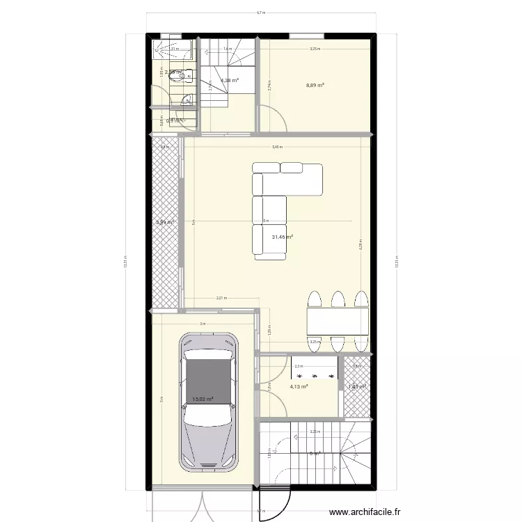 RDC LIMETE 4. Plan de 10  et 79 m²