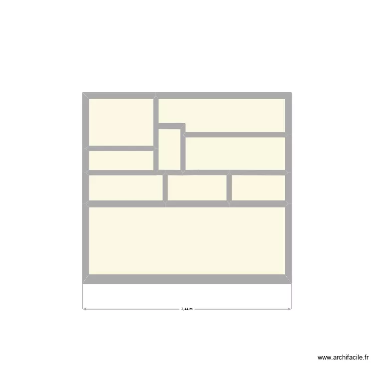 Etag&egrave;res s&eacute;jour Corse V1. Plan de 6  et 4 m²