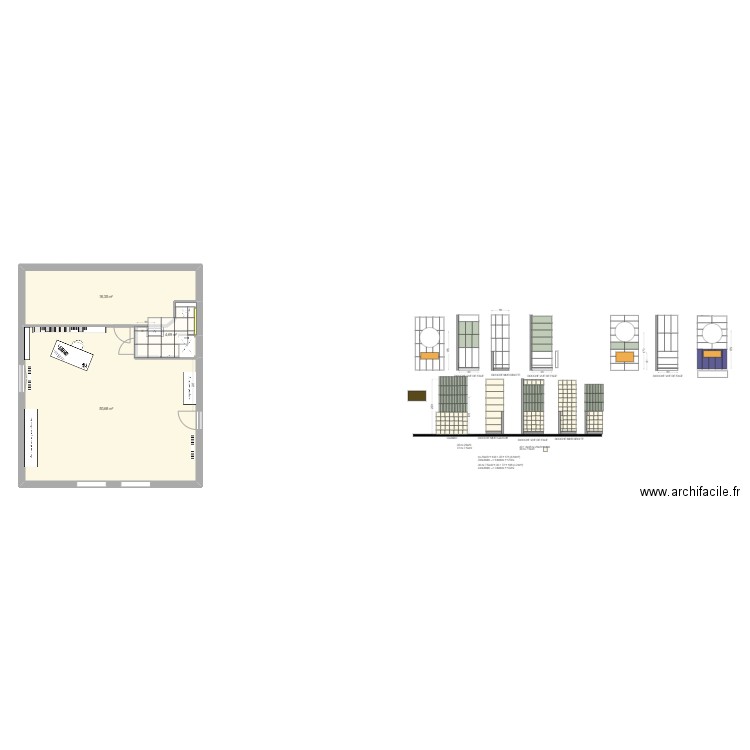 sdb haut 2025_70x90_carrelage60x60c. Plan de 3 pièces et 74 m2