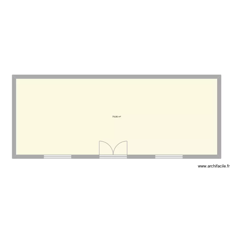 refectoire. Plan de 1  et 80 m²