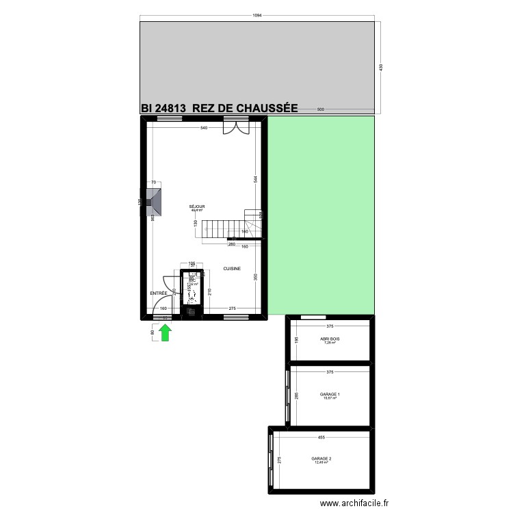 BI 24813. Plan de 17 pièces et 170 m2