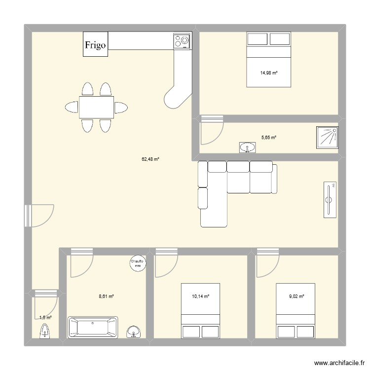 Maison 2. Plan de 0 pièce et 0 m2 Maison 2. Plan de 0 pièce et 0 m2