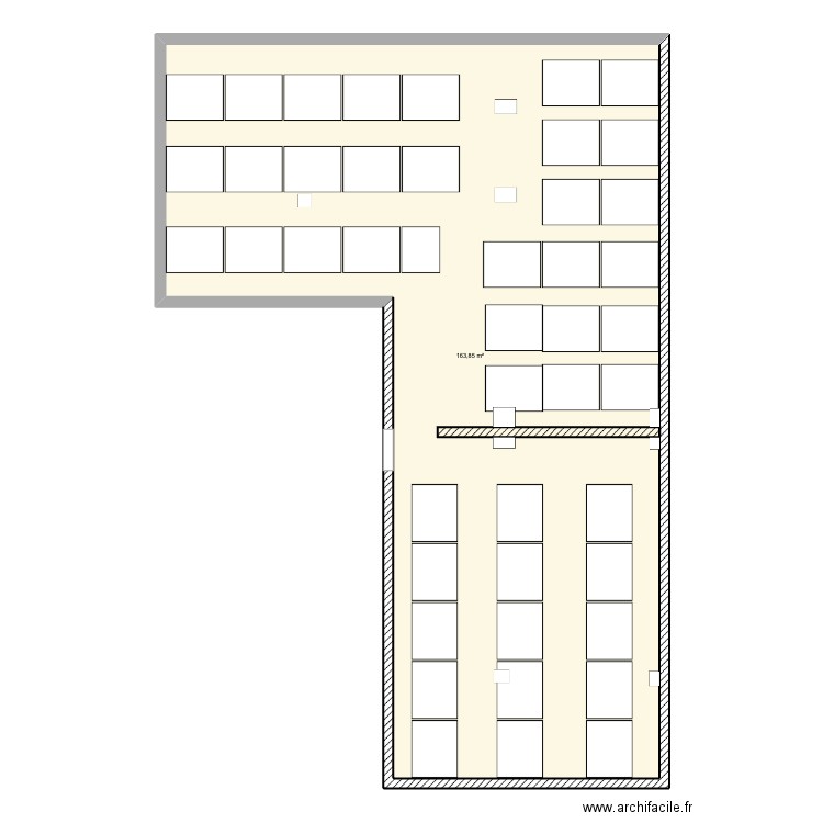 WH V2 (vertical). Plan de 1 pièce et 164 m2