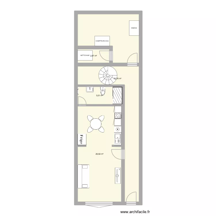 labourgade. Plan de 4  et 68 m²