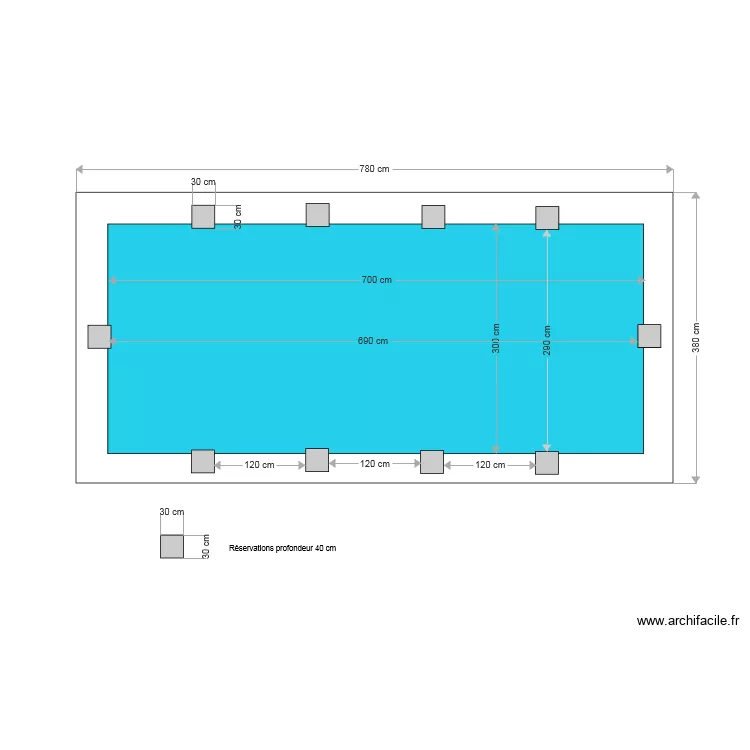 PLAN PISCINE 7 X 3 . Plan de 