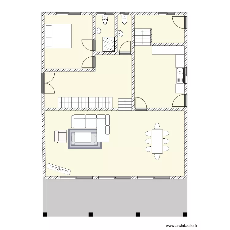 ISSA EXISTING HOUSE GROUND FLOOR. Plan de 